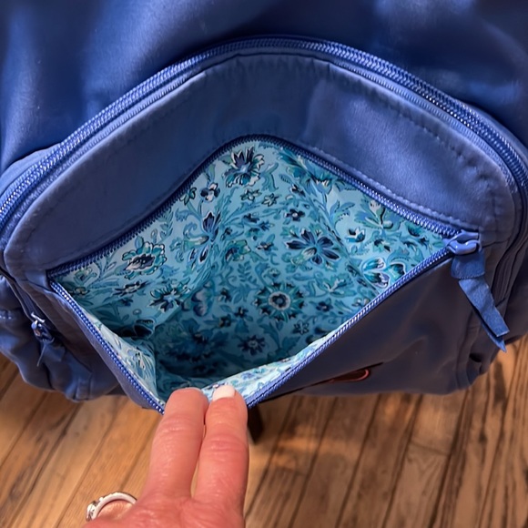 Vera Bradley Campus Backpack Summer Rain Blue CUSTOMIZED Like New COLDPLAY - Picture 7 of 12
